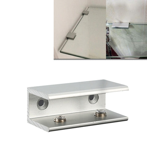 Double Hole Aluminum Alloy Glass Fixing Clip, L, 16mm, L, 16mm