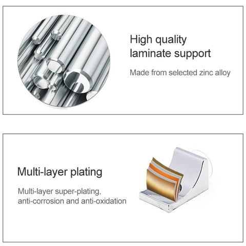 30 PCS Large Right Angle Thickened Zinc Alloy Bright Layer Sucker Plate Bracket, Weight: 12.2g, Large Right Angle
