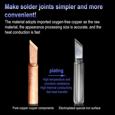 10 PCS 900M-T-SK Narrow Tool Bit Lead-free Electric Welding Soldering Iron Tips, For 900M-T-SK