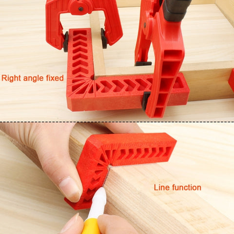 4 Inch Plastic 90 Degree Woodworking Auxiliary Positioner Square Ruler Fixing Tool, 4 Inch