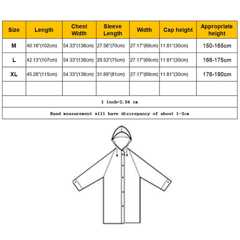 Fashion Adult Lightweight EVA Transparent Frosted Raincoat Big Hat With Pocket Size: L