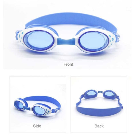Star Pattern Anti-fog Silicone Swimming Goggles with Ear Plugs for Children, G-909 (Blue), G-909 (Pink)