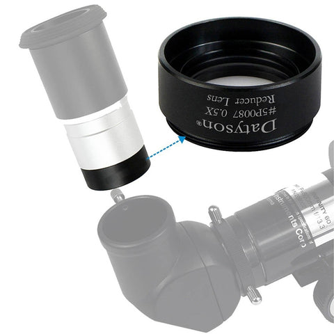 Datyson 5P0087 Fine Thread Astronomical Telescope Accessories 1.25 inch 0.5X Defocusing Lens Reducer, 5P0087 Fine Thread