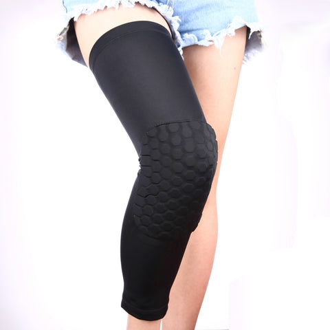 1 PC Beehive Shaped Sports Collision-resistant Lycra Elastic Knee Support Guard, Long Version, Size: L, L