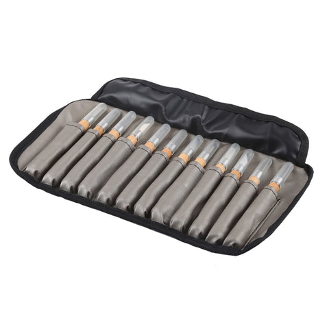 WLXY 12 PCS / Set Wood Carving Chisels Knife Basic Woodcut Working Handmade Rubber Stamps Hand Tools, WL-9330