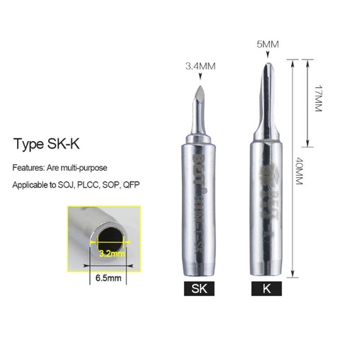 10 PCS BEST Lead Free Series Soldering Tip Welding Contact Head 900M-T-K, 900M-T-K