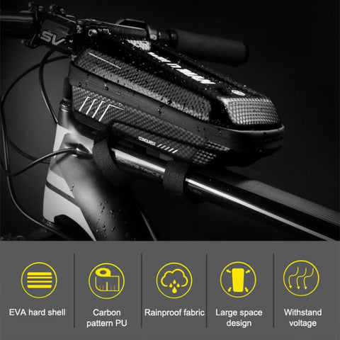 WILD MAN E5 Waterproof Front Bag MTB Large Capacity Bicycle Tube Bag Riding Accessories, E5