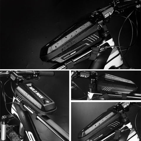 WILD MAN E5 Waterproof Front Bag MTB Large Capacity Bicycle Tube Bag Riding Accessories, E5