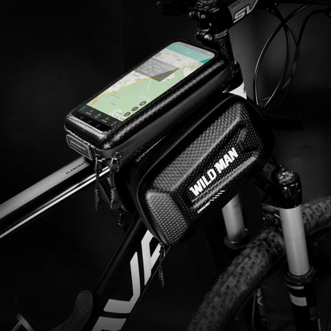 WILD MAN E6S Waterproof Front Bag Touch Screen MTB Bag Large Capacity Bicycle Tube Bag Riding Accessories, E6S