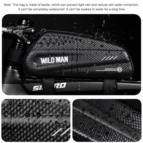 WILD MAN EX Waterproof Front Bag MTB Mobile Phone Sets Bicycle Tube Bag Riding Accessories, EX