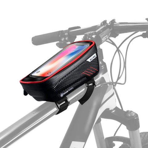 WILD MAN E2 Waterproof Front Bag MTB Mobile Phone Sets Bicycle Tube Bag Riding Accessories, E2 (Black), E2 (Red)