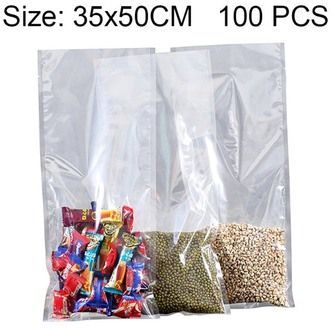 100 PCS Food Vacuum Packaging Transparent Plastic Bag Nylon Fresh-keeping Bag, Size: 25cm x 35cm, Size: 35cm x 50cm