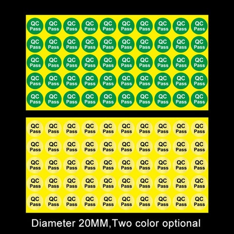 1000 PCS Round Shape QC Pass Sticker QC Pass Label