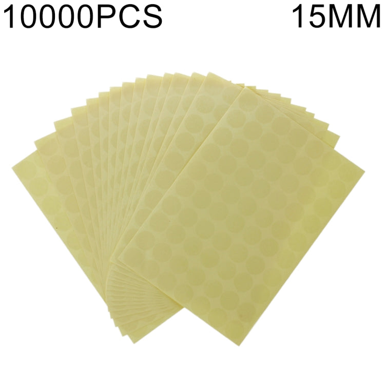 10000 PCS Transparent Round Shape Self-adhesive Sealing Sticker, Diameter: 15mm, Diameter: 15mm