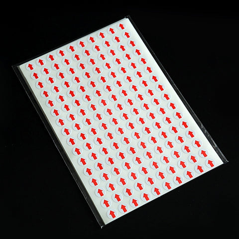 20 PCS Round Shape Self-adhesive Arrow Rework Sticker Rework Label, Round Shape