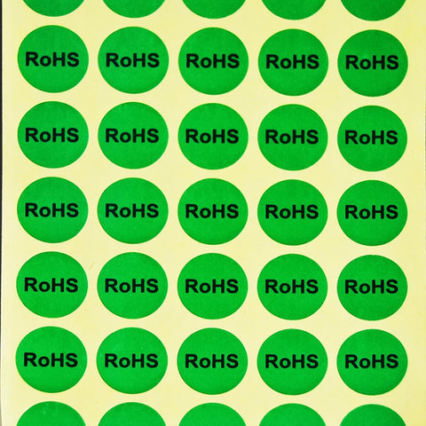 1000 PCS Round Shape Self-adhesive RoHS Sticker RoHS Label, Diameter: 15mm, Diameter: 15mm