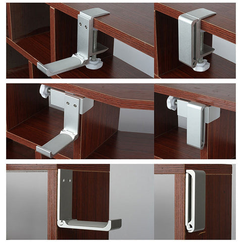 Desktop Lock Clip Type Metal Foldable Headset Stand Display Hanger, Desktop Lock Clip Type