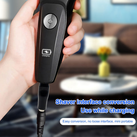 DC 5.5 x 2.1mm Female to Shaver Interface Female Power Supply Conversion Converter, Oval