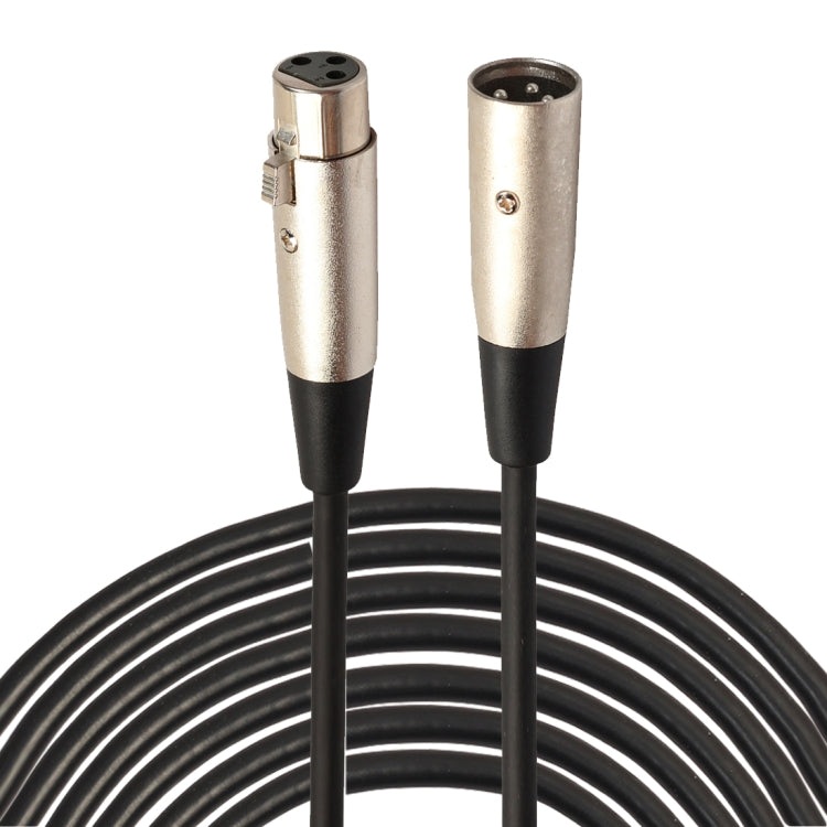 15m 3-Pin XLR Male to XLR Female MIC Shielded Cable Microphone Audio Cord, Length: 15m