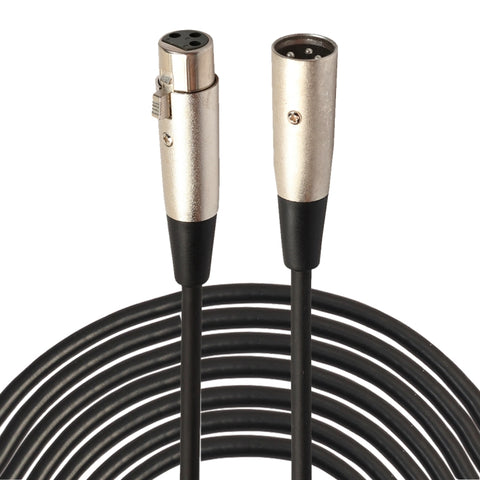 15m 3-Pin XLR Male to XLR Female MIC Shielded Cable Microphone Audio Cord, Length: 15m