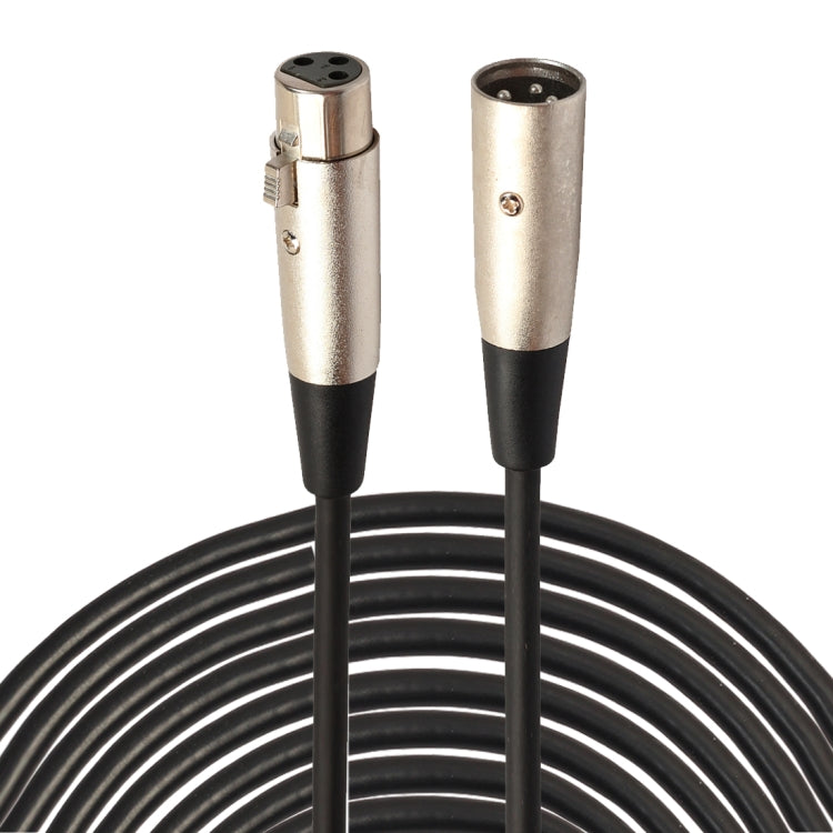 20m 3-Pin XLR Male to XLR Female MIC Shielded Cable Microphone Audio Cord, Length: 20m