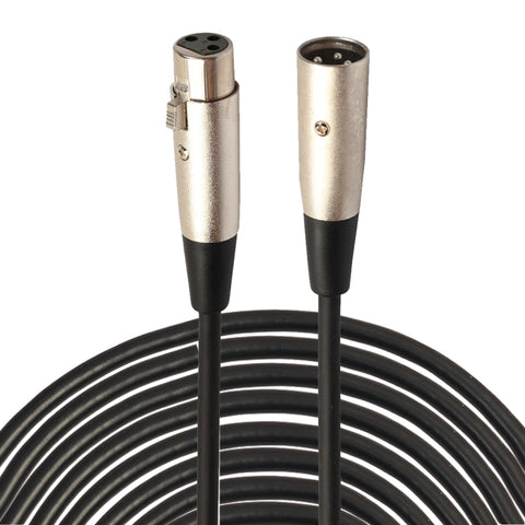 20m 3-Pin XLR Male to XLR Female MIC Shielded Cable Microphone Audio Cord, Length: 20m