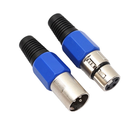 10 Pairs Metal Female Male XLR 3 Pin Jack Socket Plug Audio Connector, 10 Pairs