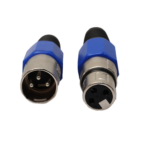 10 Pairs Metal Female Male XLR 3 Pin Jack Socket Plug Audio Connector, 10 Pairs