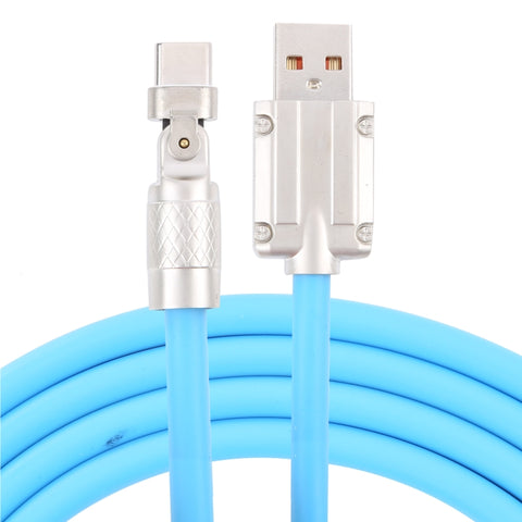 Mech Series 6A 120W USB to Type-C 180-degree Metal Plug Fast Charging Cable, Length: 1.8m, 1.8m Type-C, 1.8m 180-degree Type-C