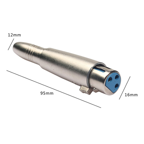 10 PCS LZ1163-1 6.35mm XRL Female to Female Audio Adapter