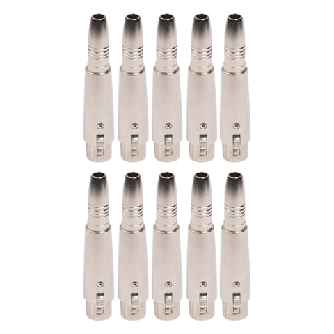 10 PCS LZ1163-1 6.35mm XRL Female to Female Audio Adapter