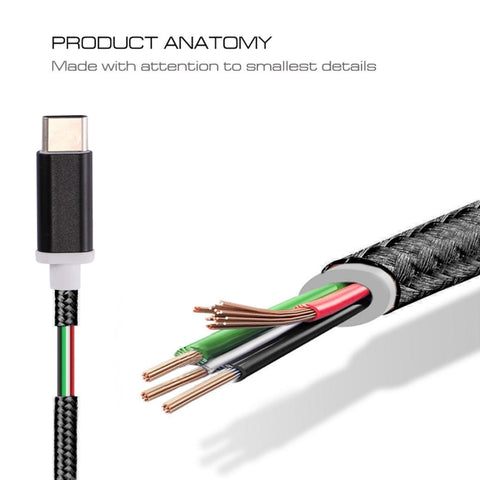 USB-C / Type-C Male to 3.5mm Female Weave Texture Audio Adapter, Length: about 10cm, Black, Gold, Rose Gold, Silver