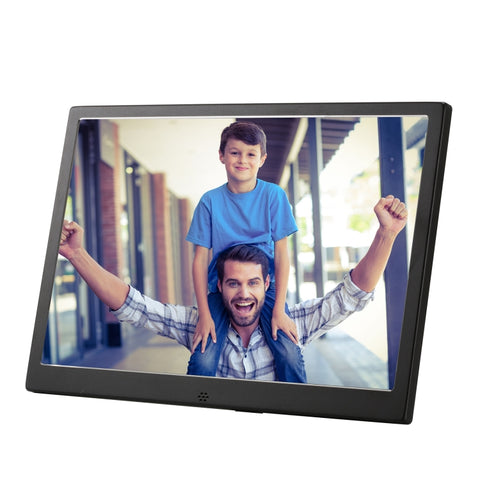 HSD1202 12.1 inch 1280x800 High Resolution Display Digital Photo Frame with Holder and Remote Control, Support SD / MMC / MS Card / USB Port, EU Plug(Silver), HSD1202 12.1 inch