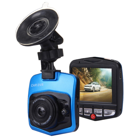 VGA 480P Car Camcorder DVR Driving Recorder Digital Video Camera Voice Recorder with 2.4 inch LCD Screen Display, Support 32GB Micro TF Card & Infrared Night Vision Function(Black + Blue), 2.4 inch LCD