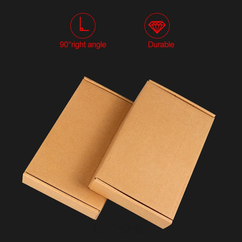 100 PCS Kraft Paper Shipping Box Packaging Box, Size: Q2, 13x8x2.5cm, 13x8x2.5cm