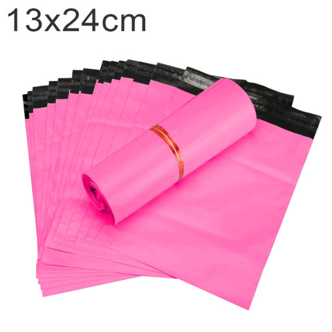 100 PCS / Roll Thick Express Bag Packaging Bag Waterproof Plastic Bag, Size: 13x24cm (Dark Grey), 13x24cm, White, 13x24cm, Pink, 13x24cm, Silver Grey