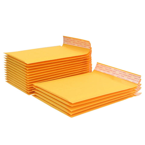 100pcs Kraft Paper Envelope Bag Express Bubble Bag Packaging Bag, Size: 15x18+4cm, 15x18+4cm