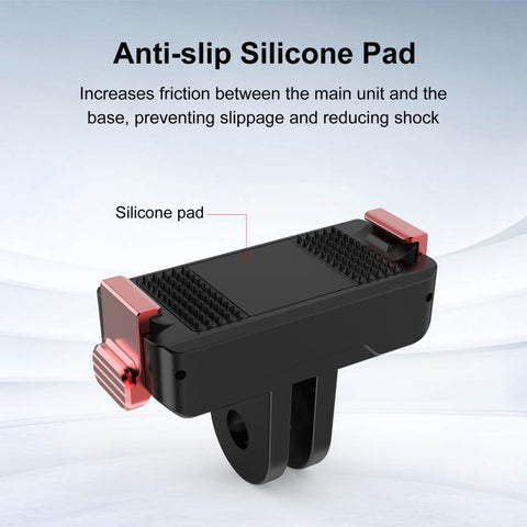 For DJI Osmo Action 6 / Nano PULUZ Two Claw Plastic Magnetic Quick Release Base Mount, Two Claw Quick-Release Base
