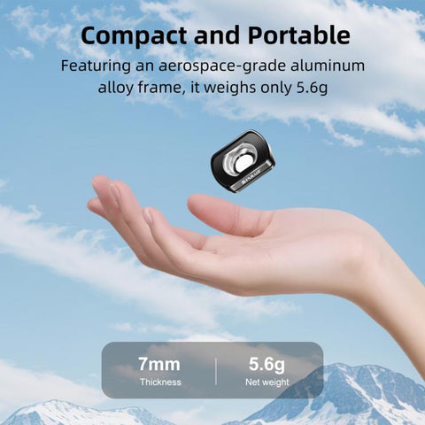 For DJI Osmo Pocket 4 / 3 Magnetic Wide-Angle Lens 112 Degree FOV Filter, PULUZ For DJI Osmo Pocket 4 / 3