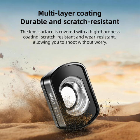 For DJI Osmo Pocket 4 / 3 Magnetic Wide-Angle Lens 112 Degree FOV Filter, PULUZ For DJI Osmo Pocket 4 / 3