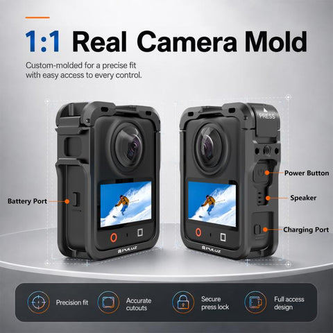For DJI Osmo 360 II PULUZ Aluminum Alloy Protective Cage Expansion Frame with Lens Cover, For DJI Osmo 360 II / 360 Protective Cage