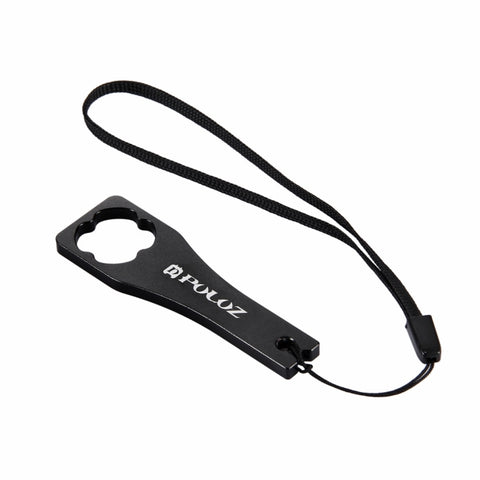 PULUZ CNC Aluminum Alloy Tighten Screw Cap Wrench Tool for GoPro Hero11 Black / HERO10 Black / HERO9 Black / HERO8 Black / HERO7 /6 /5 /5 Session /4 Session /4 /3+ /3 /2 /1, Xiaoyi and Other Action Cameras, Wrench (Aluminum Material) Blue              ...