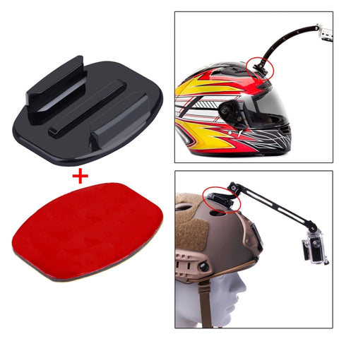 PULUZ 2 Flat Surface Mounts + 2 Adhesive Mount Stickers for PULUZ Action Sports Cameras Jaws Flex Clamp Mount for GoPro, Insta360, DJI and Other Action Cameras, Stickers Package B