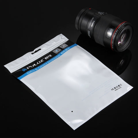 10 PCS PULUZ 25.8cm x 18cm Hang Hole Clear Front White Pearl Jewelry Zip Lock Packaging Bag (Size: L), Size: L