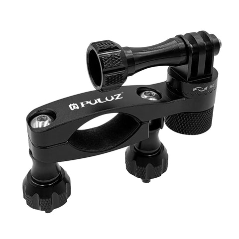 PULUZ 360 Degree Rotation Bike Aluminum Handlebar Adapter Mount with Screw for GoPro, Insta360, DJI and Other Action Cameras, Handlebar Adapter Mount 2