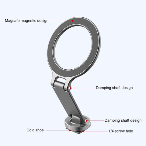 Foldable MagSafe Magnet Cold Shoe On-Camera Phone Mount, Cold Shoe Mount