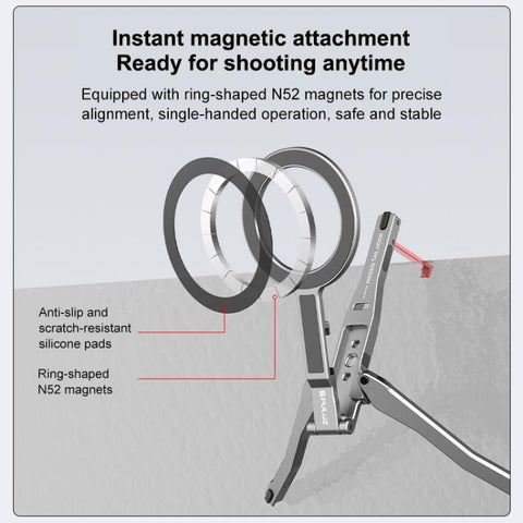 Foldable MagSafe Magnet Tripod Desk Phone Mount Handle Bracket, Desk Phone Mount