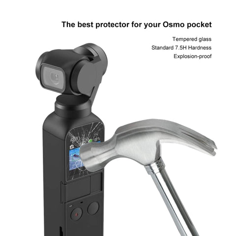PULUZ 9H 2.5D HD Tempered Glass Lens Protector + Screen Film for DJI OSMO Pocket Gimbal, For DJI OSMO Pocket
