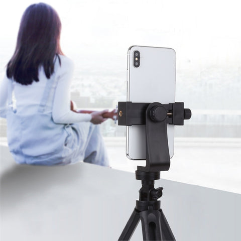 PULUZ 360 Degree Rotating Universal Horizontal Vertical Shooting Phone Clamp Holder Bracket for iPhone, Galaxy, Huawei, Xiaomi, Sony, HTC, Google and other Smartphones, Horizontal Vertical Clamp