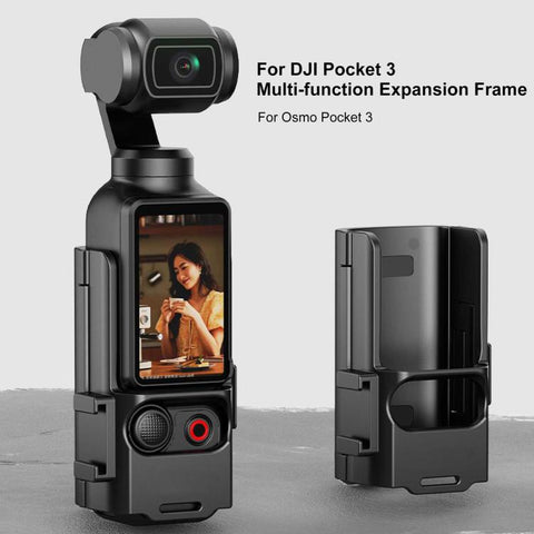 For DJI OSMO Pocket 3 PULUZ Plastic Protection Frame Expansion Cold Shoe Adapter Bracket, Plastic Protection Frame